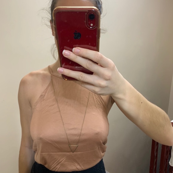 3 for $25 - NWT Zara nude necklace top - Picture 2 of 5
